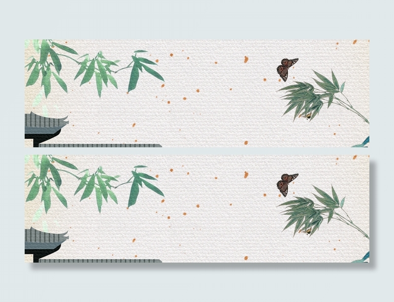 惊蛰植物清新banner海报背景高清