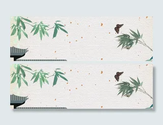 惊蛰植物清新banner海报背景高清