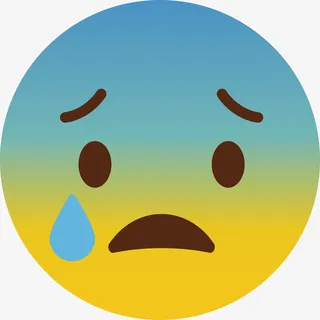 黄色可爱圆脸矢量尴尬表情免抠