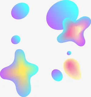 流体渐变纹理装饰图案免抠