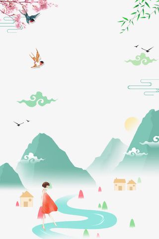 清新文艺春季海报设计免抠免抠