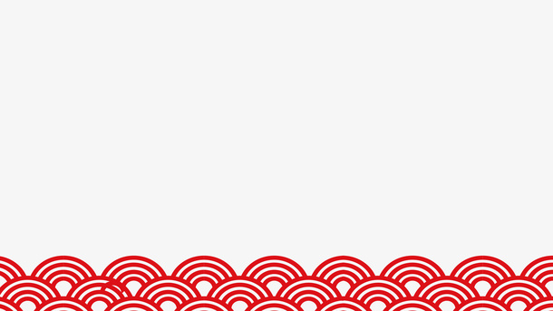 鱼鳞暗纹海浪新年免抠装饰中国风元素