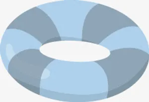 矢量手绘游泳圈免抠