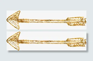 金片箭头金铂元素免抠