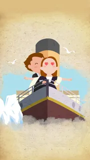 复古情人节H5背景素材高清