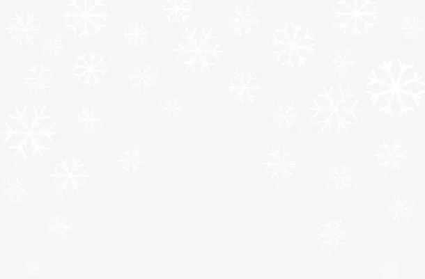 创意高清白色的飘扬的雪花免抠