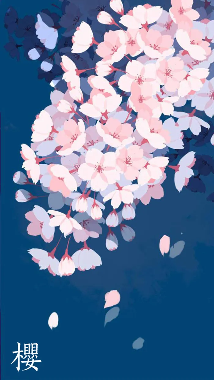 手绘樱花H5背景素材高清