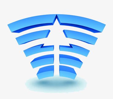 蓝色立体箭头免抠