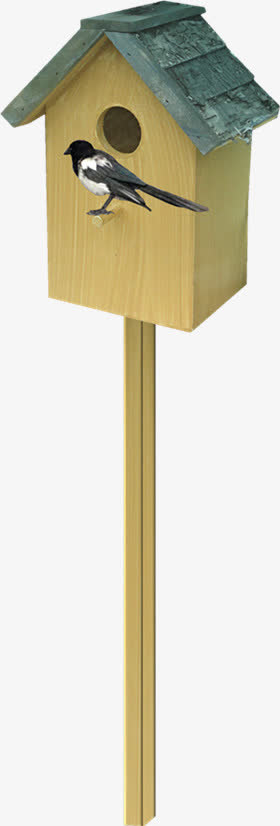 可爱的喜鹊鸟屋子免抠