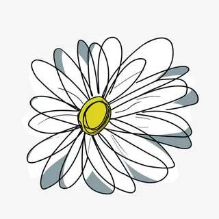 手绘小雏菊免抠