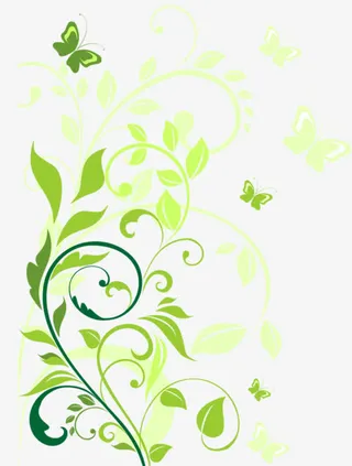 绿色常青藤免抠手绘/卡通卡通元素