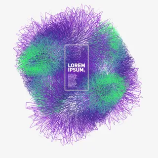 炫彩波浪线矢量素材免抠