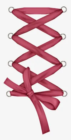 红色交叉绑带免抠