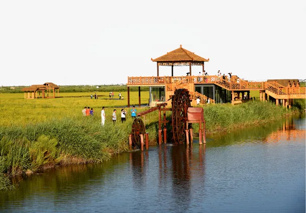 红海滩美丽风景免抠
