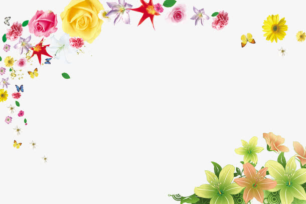 节日背景鲜花海报