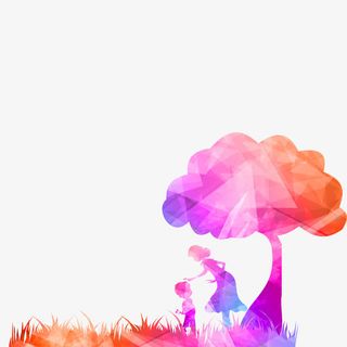 彩色现代海报剪影装饰免抠