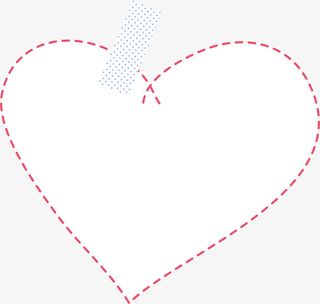 卡通心形边框免抠