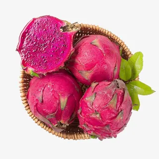 木篮子里的红心火龙果免抠