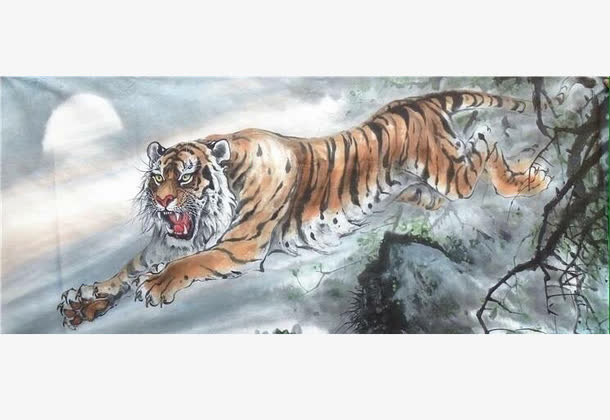 张嘴的大老虎免抠