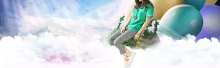 淘宝浪漫云端海报banner高清