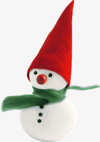 手绘圣诞雪人免抠