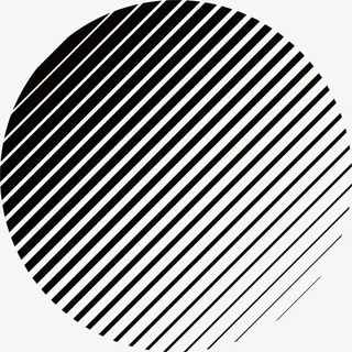 黑色线条圆形免抠