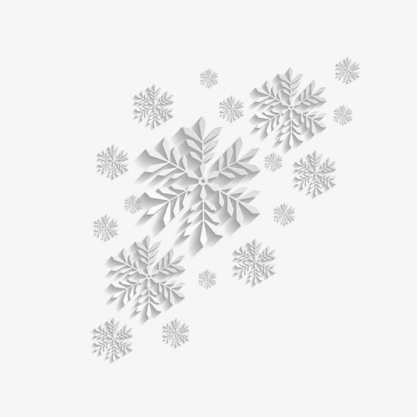 白色雪花png素材免抠