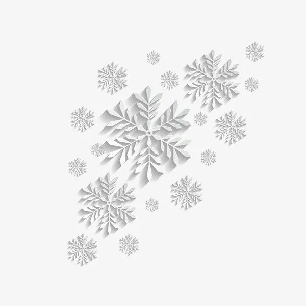 白色雪花png素材免抠