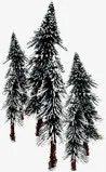 白色雪地松树林淘宝促销免抠