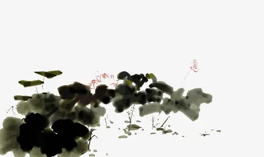水墨荷叶图片素材免抠