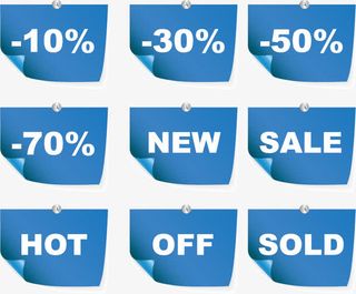 矢量减价促销标签免扣素材免抠