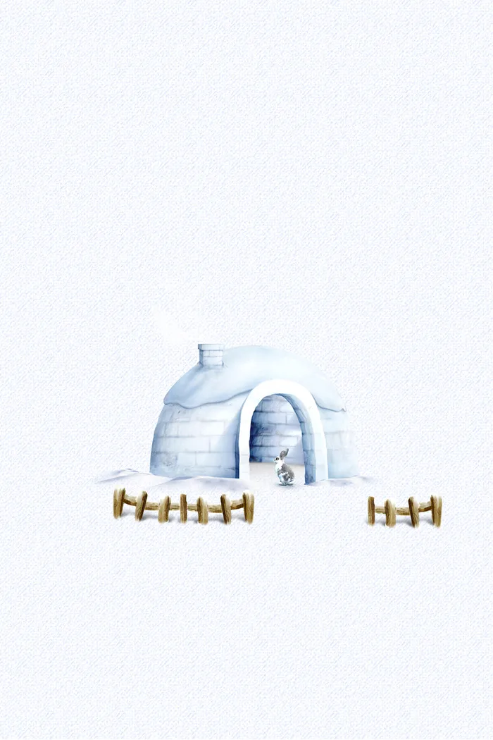小雪海报背景素材高清