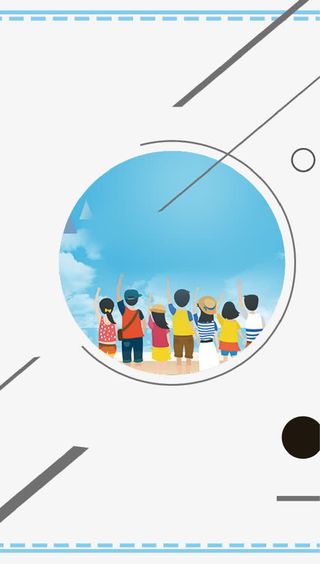 卡通创意春季海报背景免抠