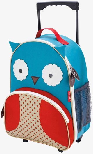 卡通猫头鹰造型小学生拉杆书包免抠