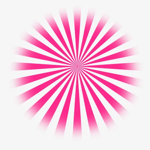 玫红色清新光束效果元素免抠