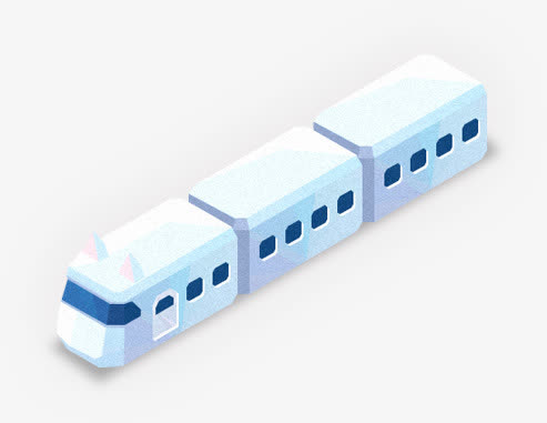 白色地铁模型卡通免抠