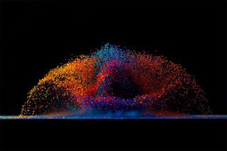 震起来的各色粉末免抠