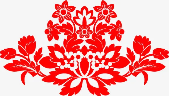 创意手绘开放的花卉图案免抠 创意手绘开放的花卉图案免抠