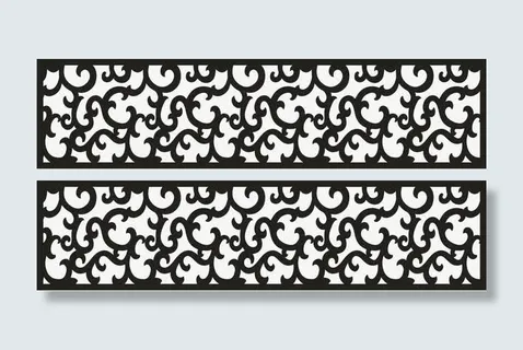 黑色花纹装饰免抠