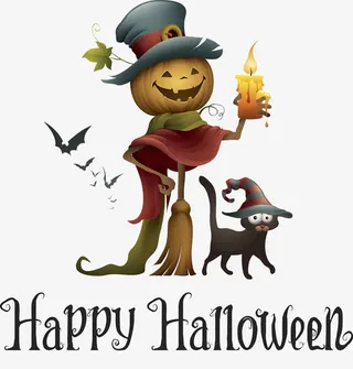 万圣节插画免抠