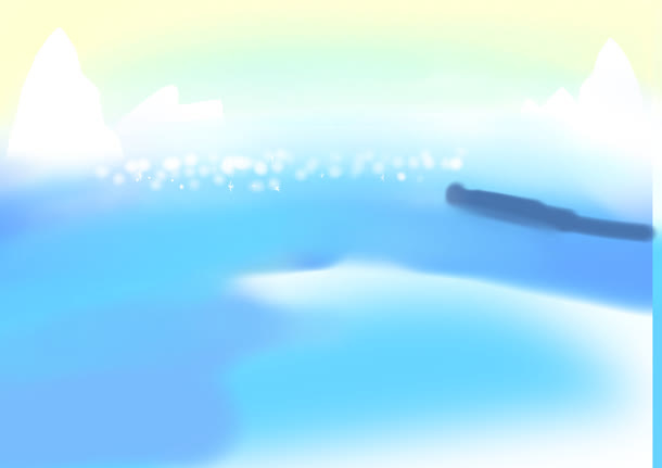 蓝色冬日冰雪卡通免抠