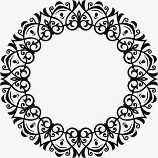 黑色植物圆圈免抠