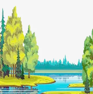 手绘热带雨林免抠