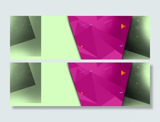 不规则几何体创意banner背景高清