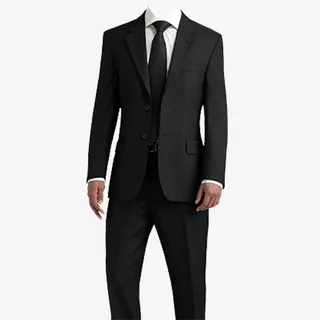 黑色简约装饰西装设计图免抠