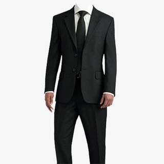 黑色简约装饰西装设计图免抠