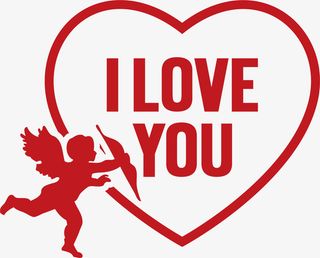 我爱你丘比特爱心免抠