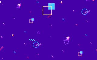 漂浮彩块蓝色电商海报免抠