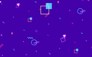 漂浮彩块蓝色电商海报免抠