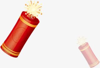 中国潮喜庆鞭炮免抠